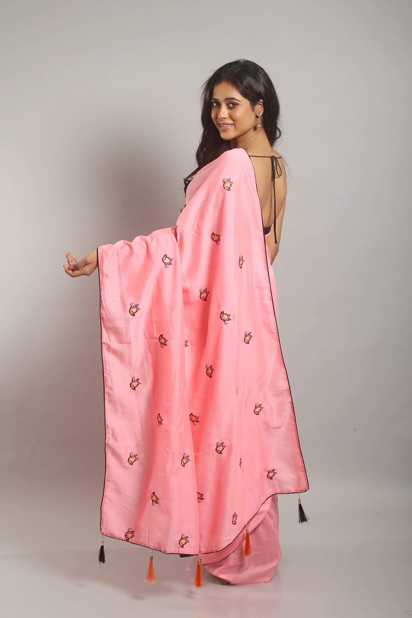 Emotional Peony Dupian Silk Saree