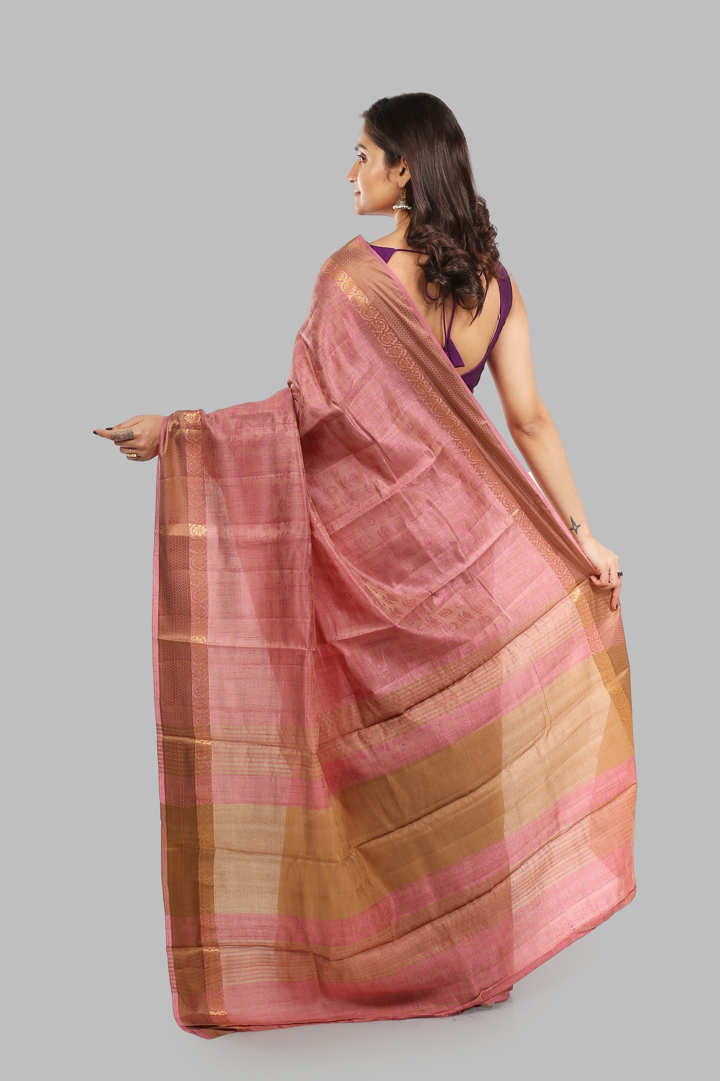 Immense Pinken Raw Silk Saree