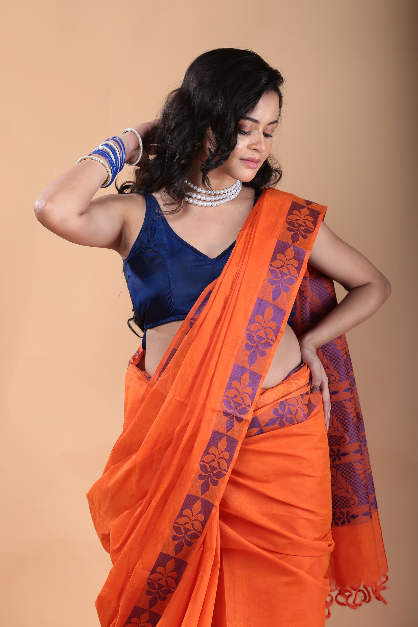 Lively Virid Cotton Saree