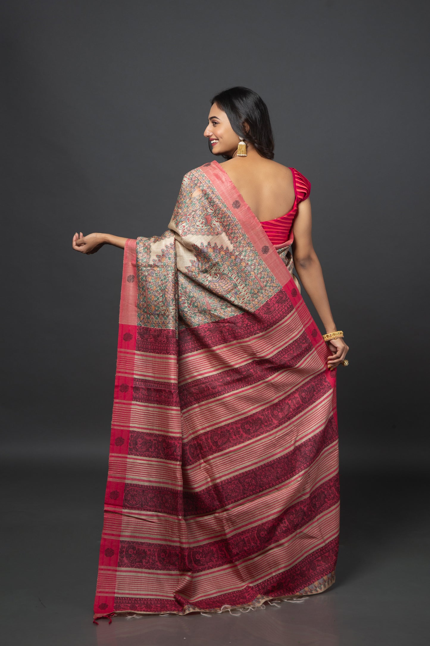 Madhubani Magic Silk Saree