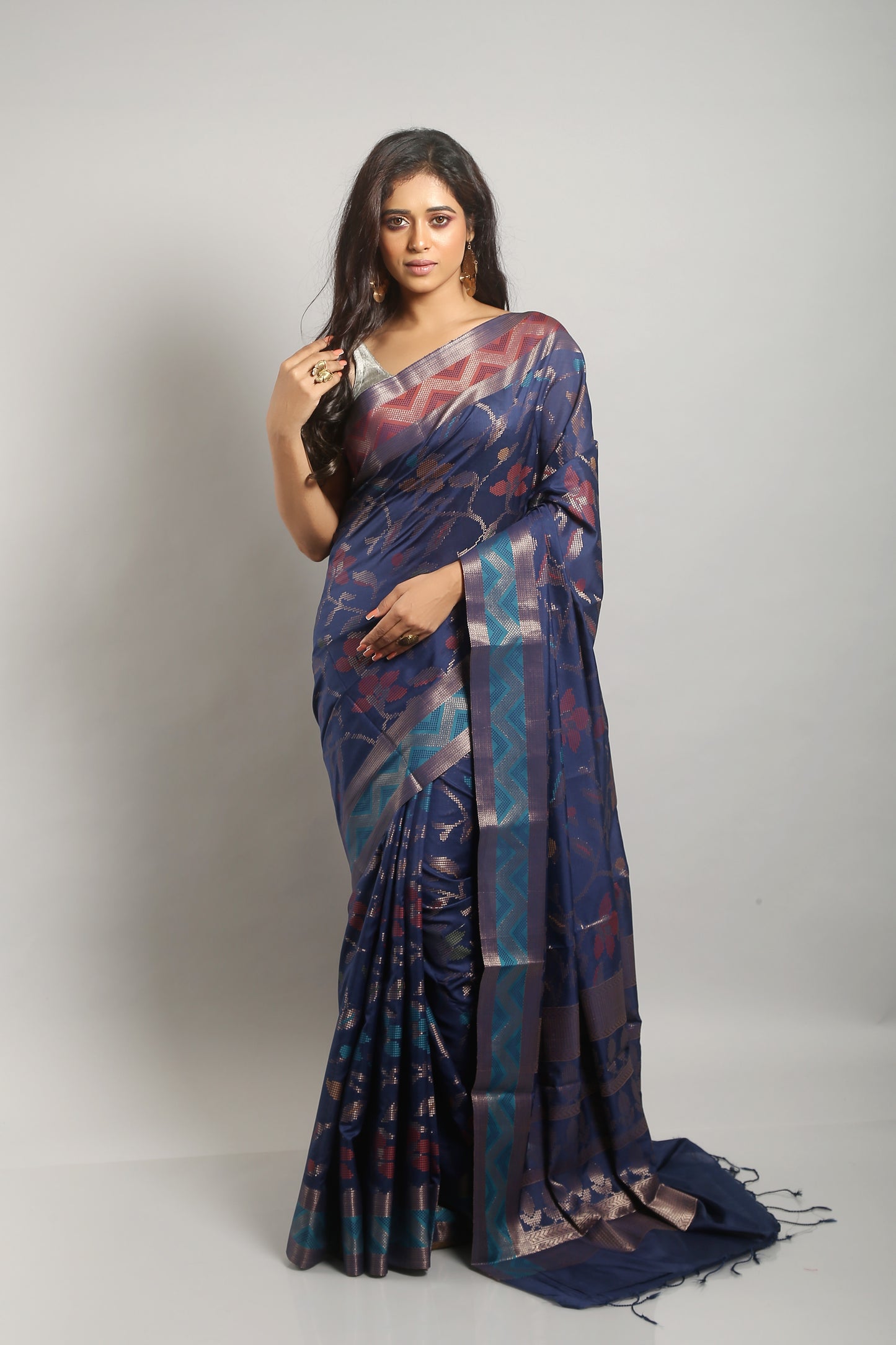 Rave Cerulean Digital Print Saree