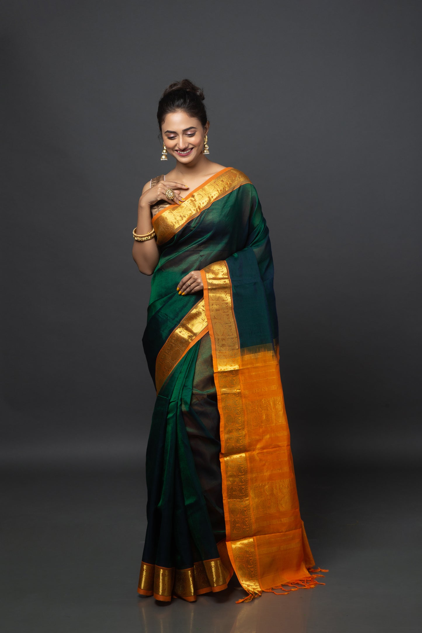 Resilient Verdant South Silk Saree