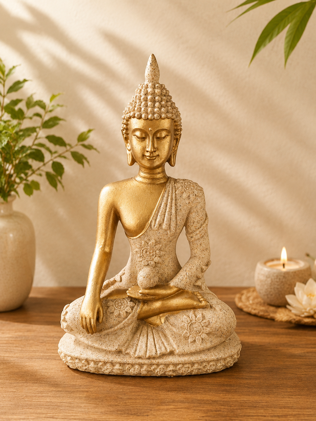 Golden Nirvana Buddha Statue