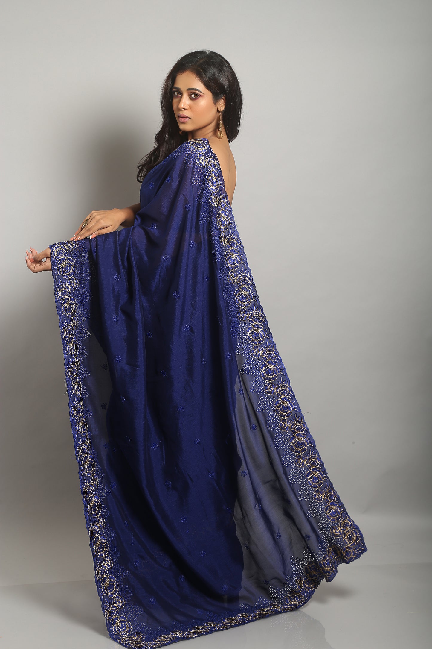 Adorned Azure Party Saree