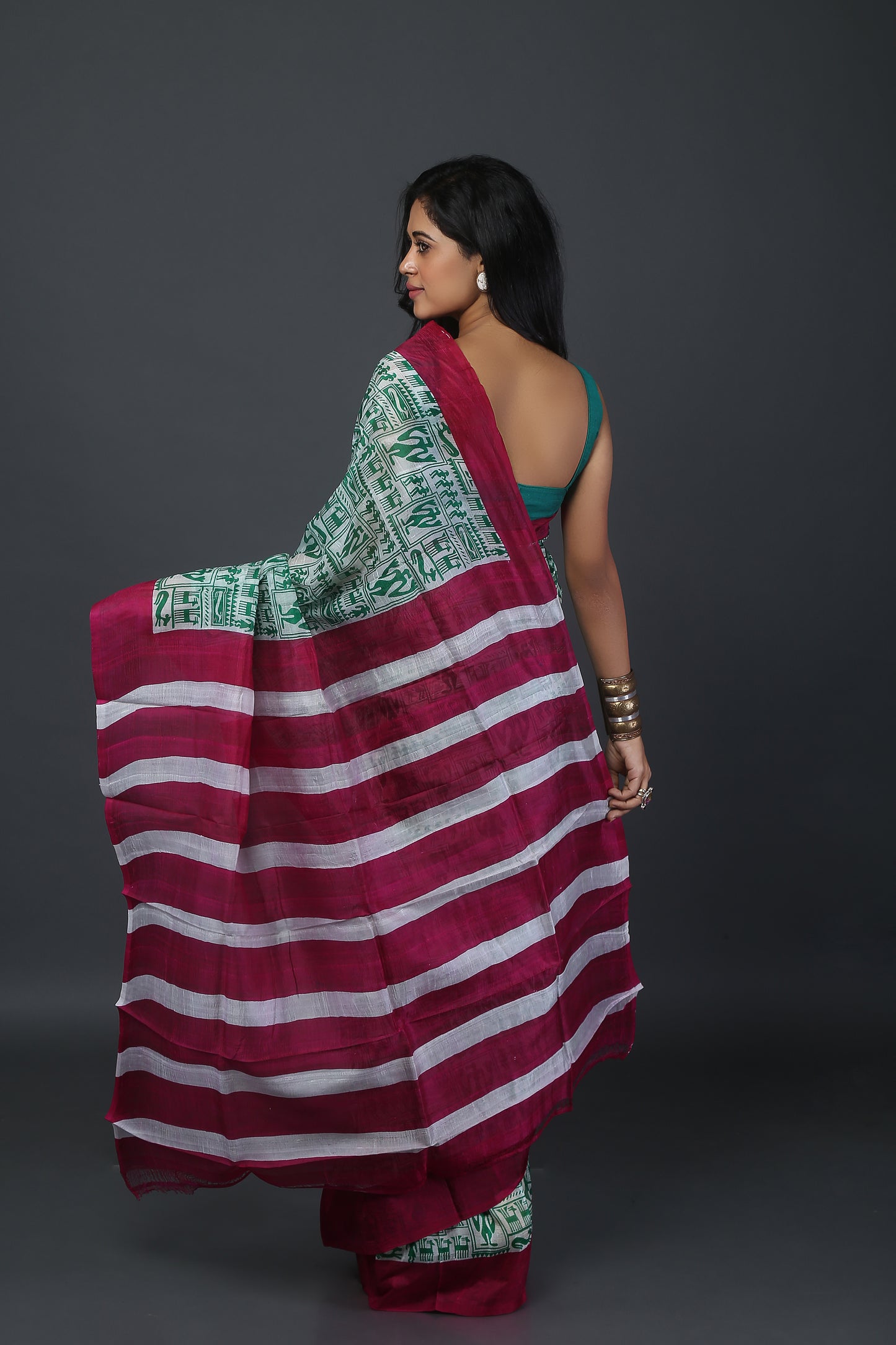 Busy Border Mulberry Silk Saree