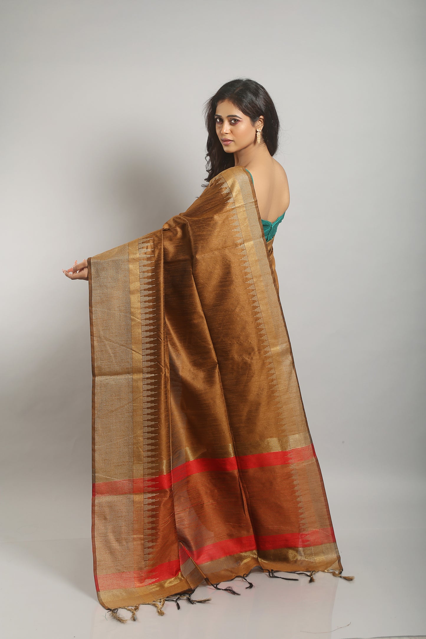 Caramel Brown Matka Silk