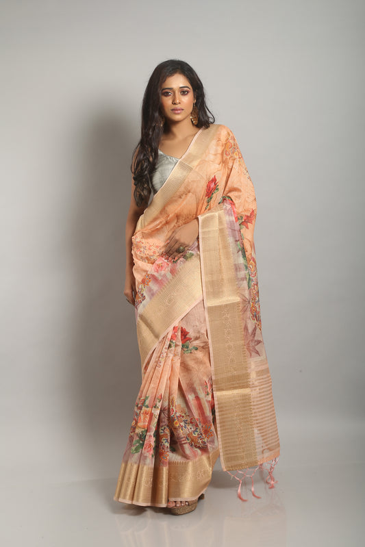Digital print saree