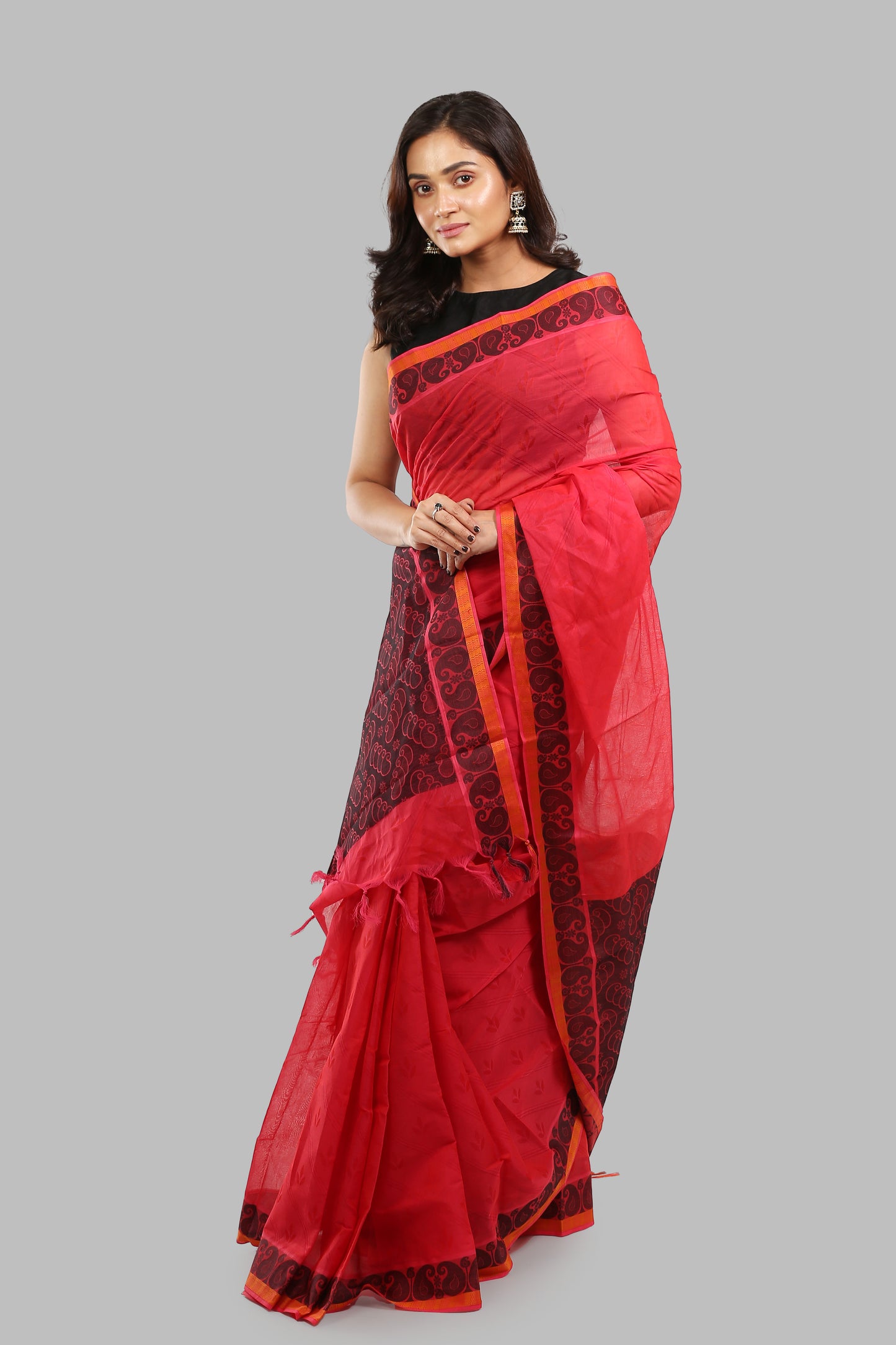 Easygoing Cherry Cotton Saree