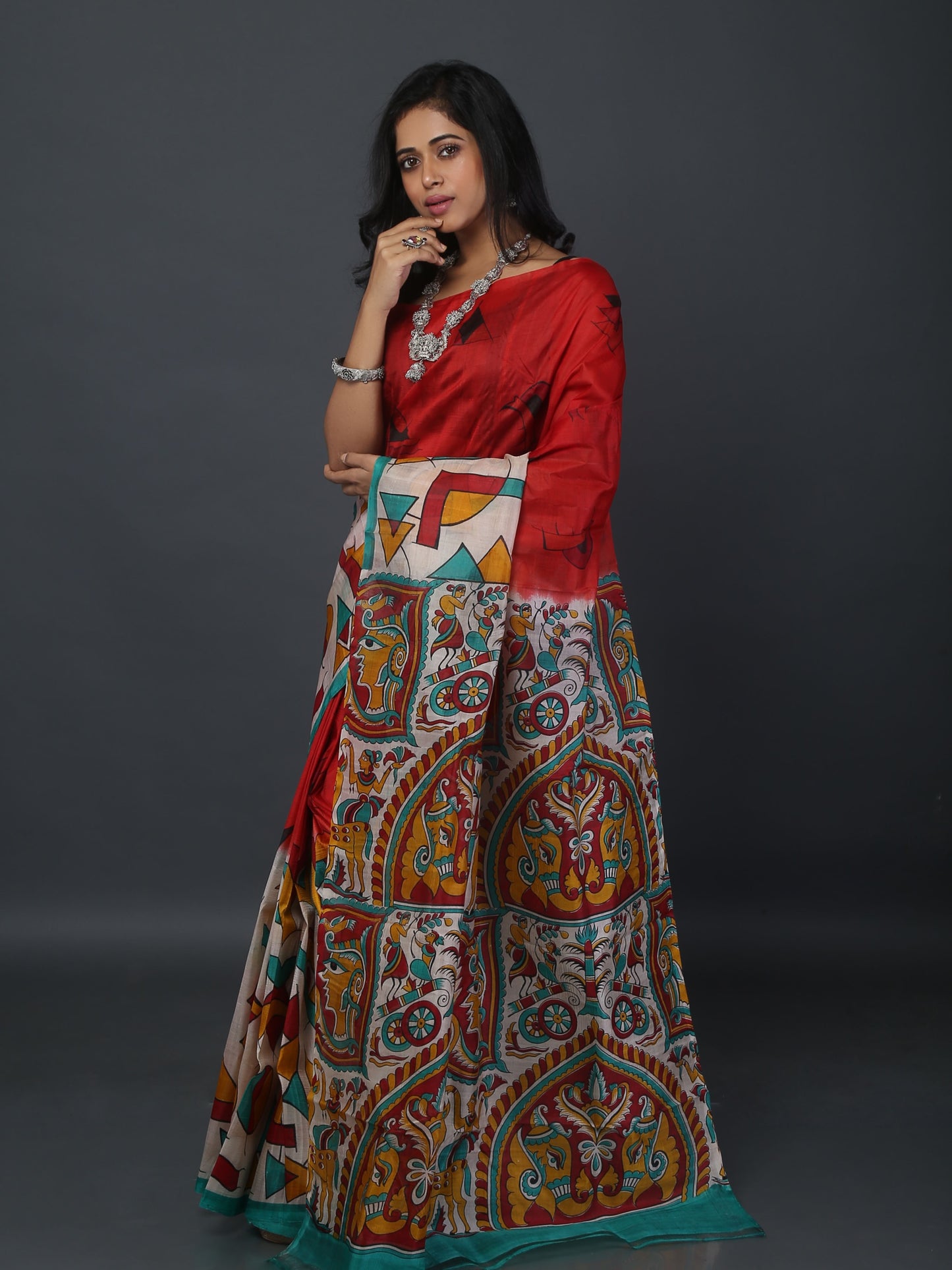Eclectic Fusion Mulberry Silk Saree