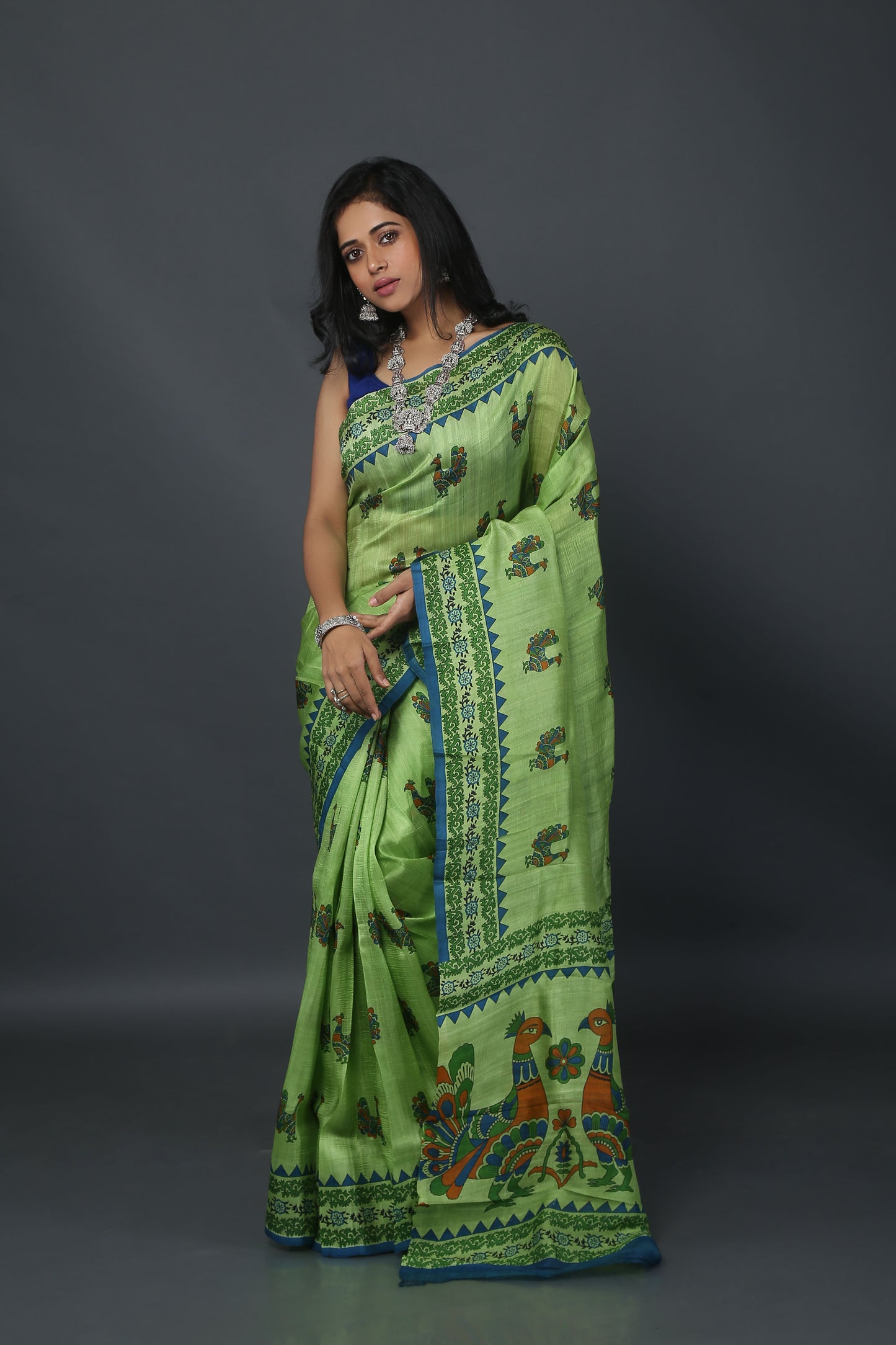 Eco-freak Peacock Mulberry Saree