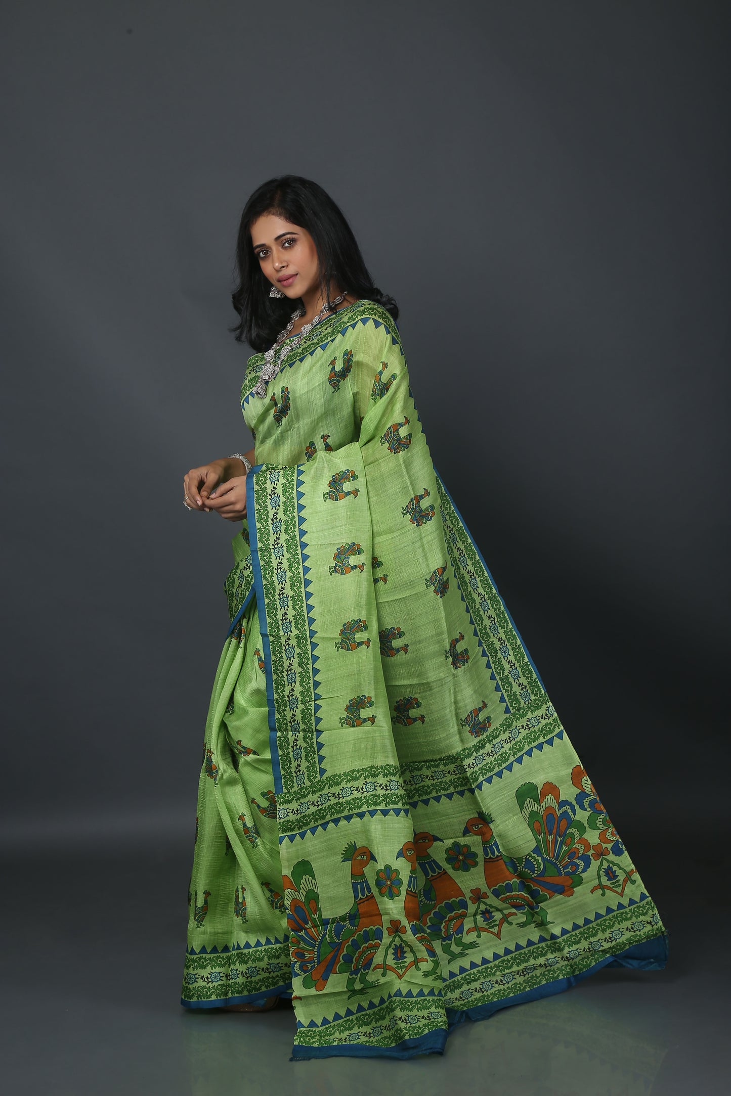 Eco-freak Peacock Mulberry Saree