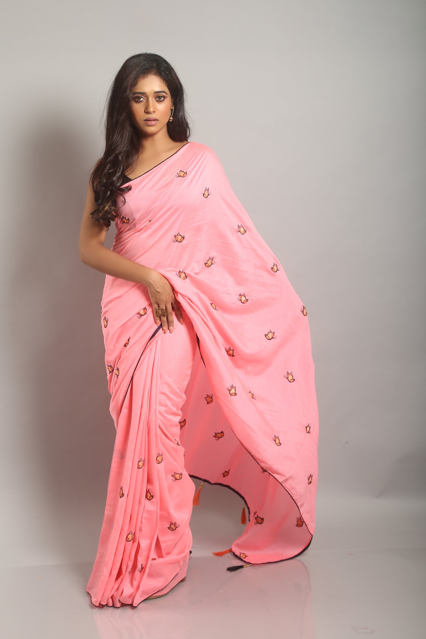 Emotional Peony Dupian Silk Saree