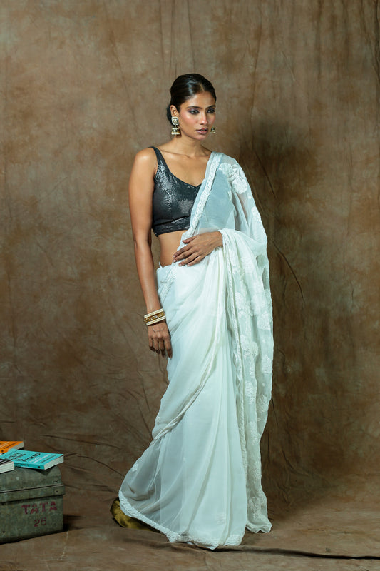 Gaata Rahe Mera Dil-Chikankari Saree