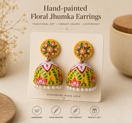 Handpainted Terracotta-Jhumkas