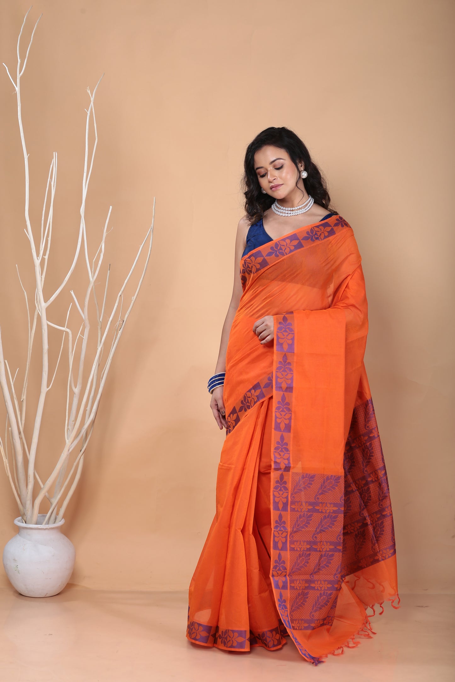 Lively Virid Cotton Saree