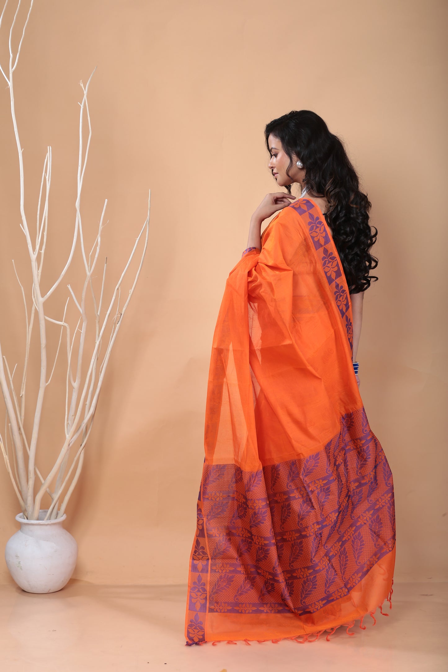 Lively Virid Cotton Saree