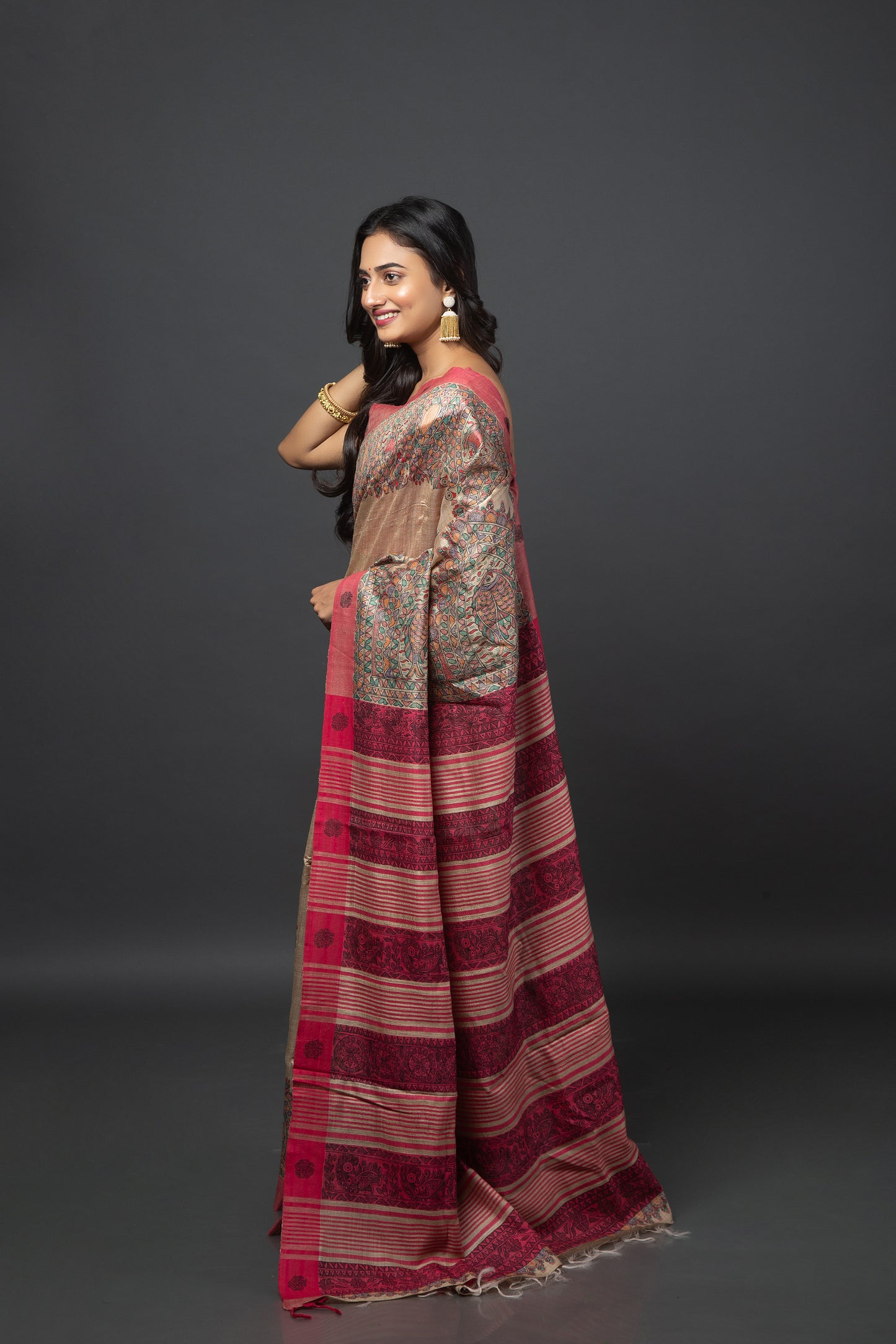 Madhubani Magic Silk Saree