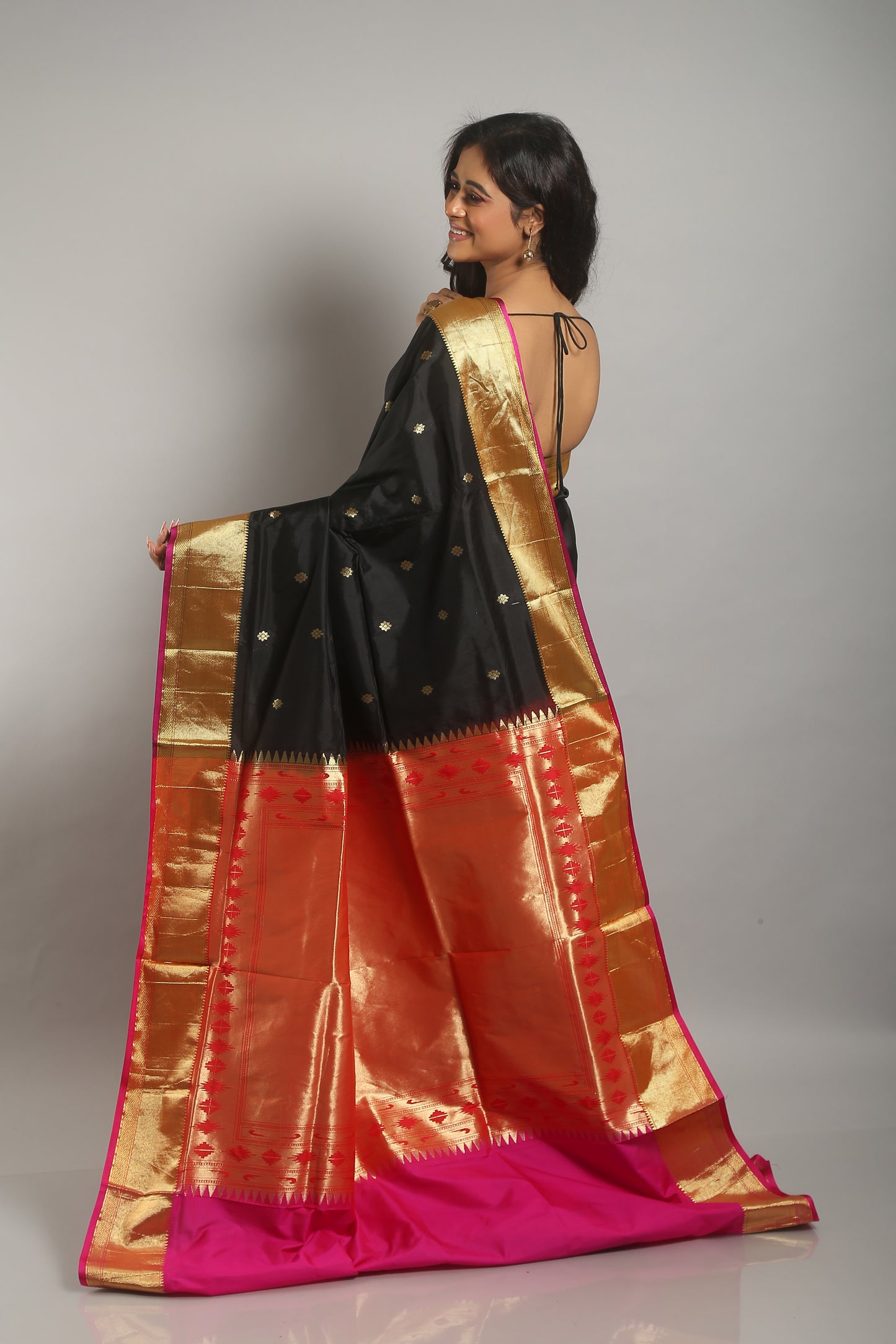 Magestic Ebony Silk Saree