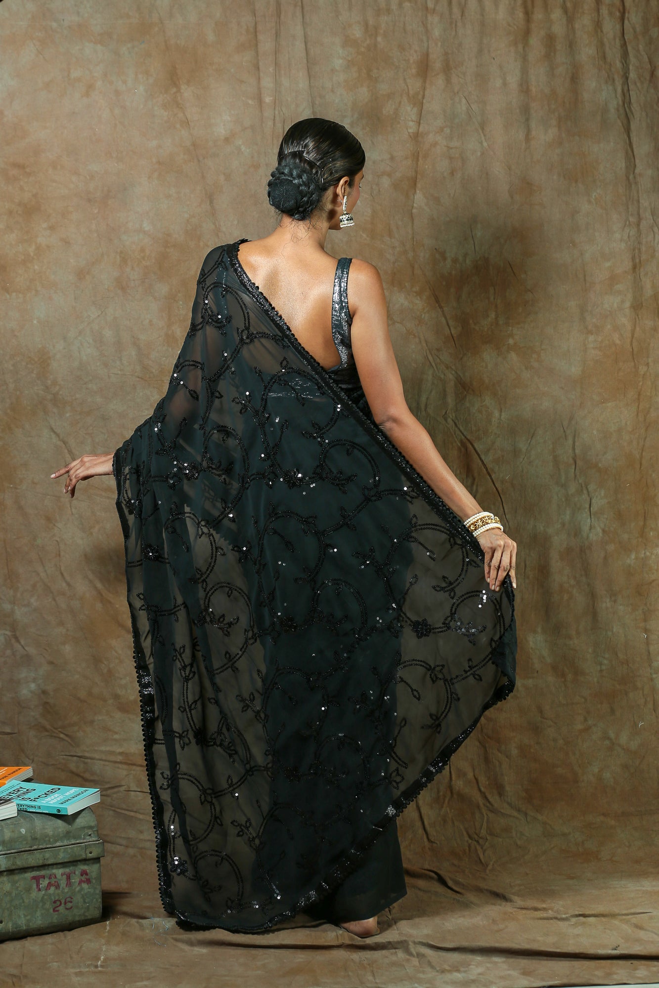 Midnight Dreams Net Saree