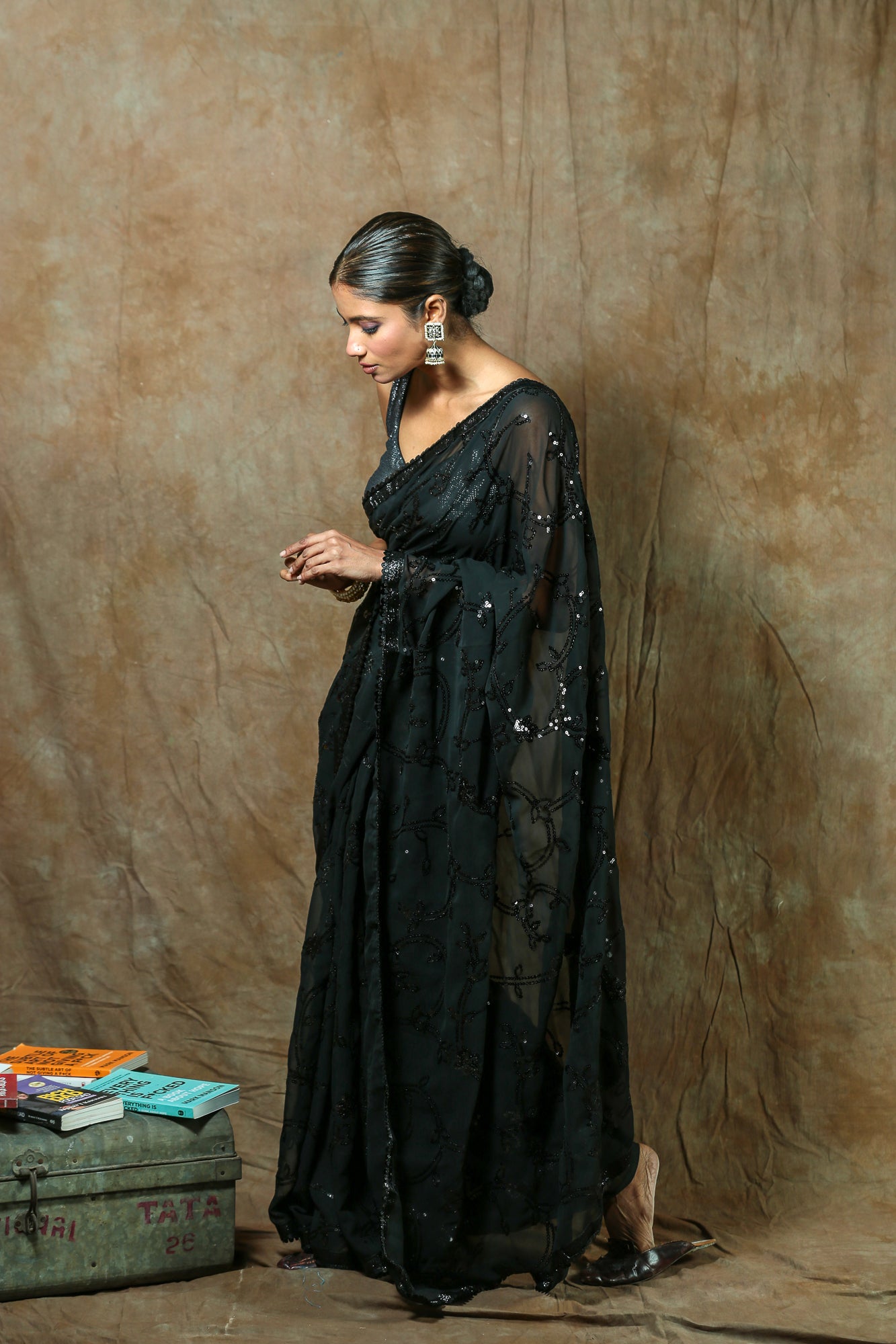 Midnight Dreams Net Saree