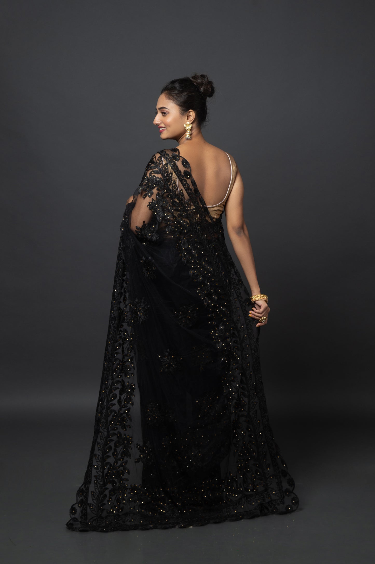 Midnight Dreams Net Saree