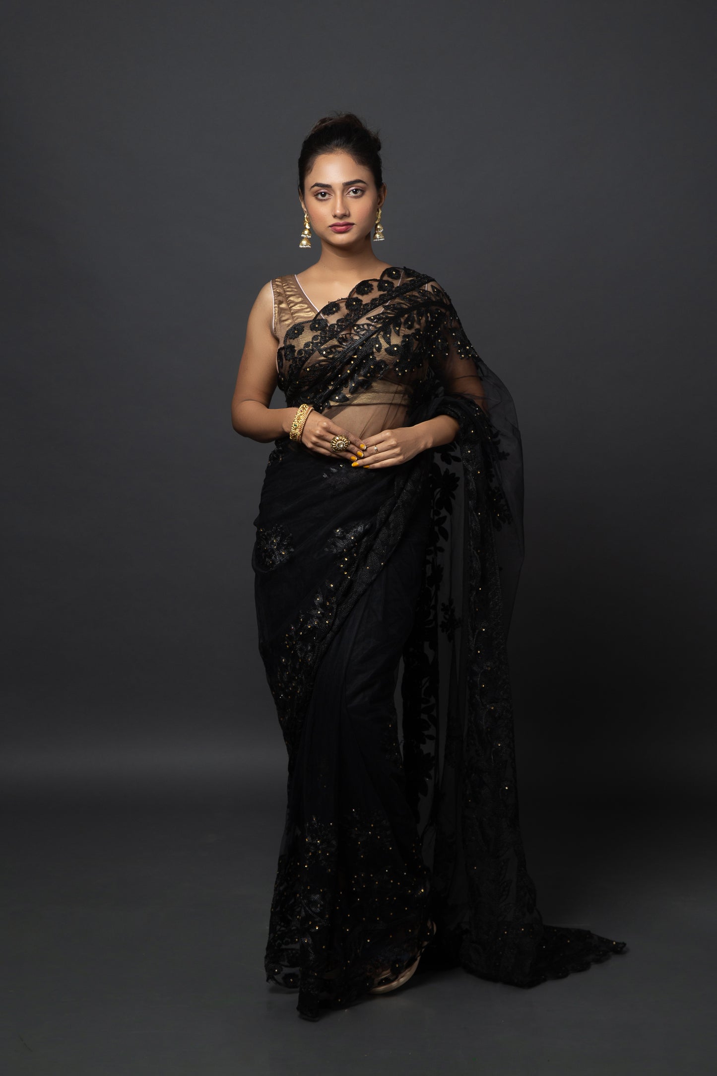 Midnight Dreams Net Saree