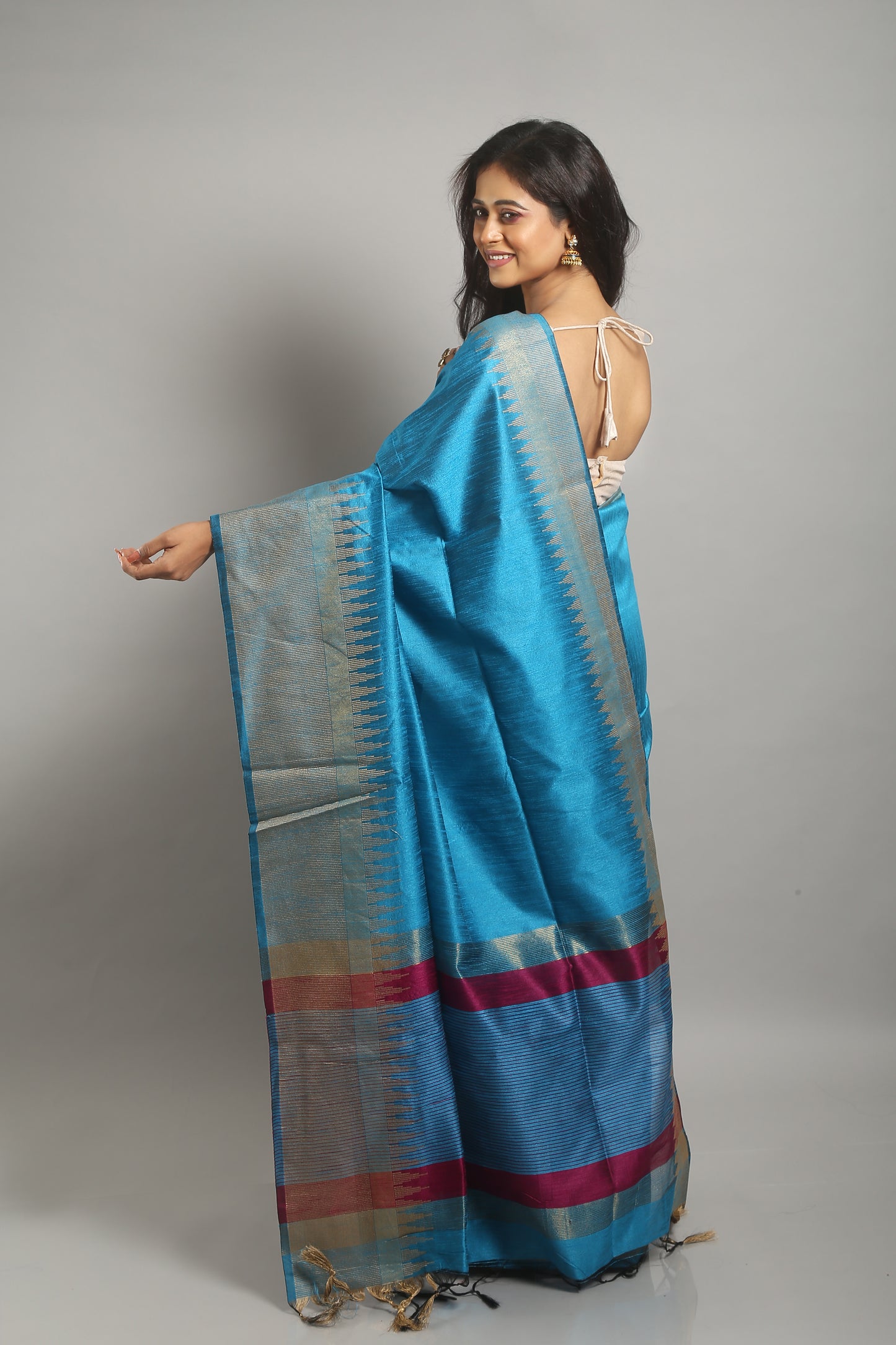 Primal Ultramarine Matka Silk Saree