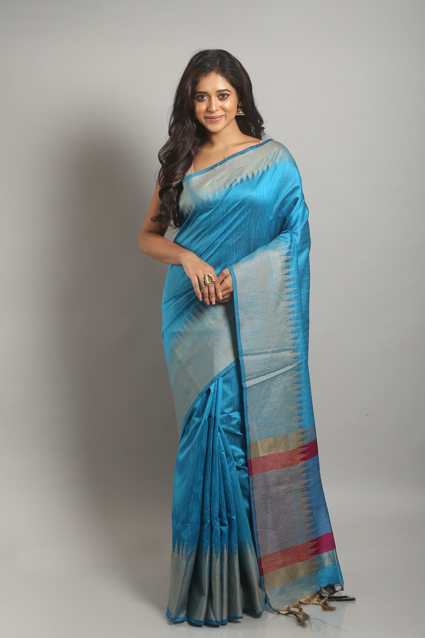 Primal Ultramarine Matka Silk Saree