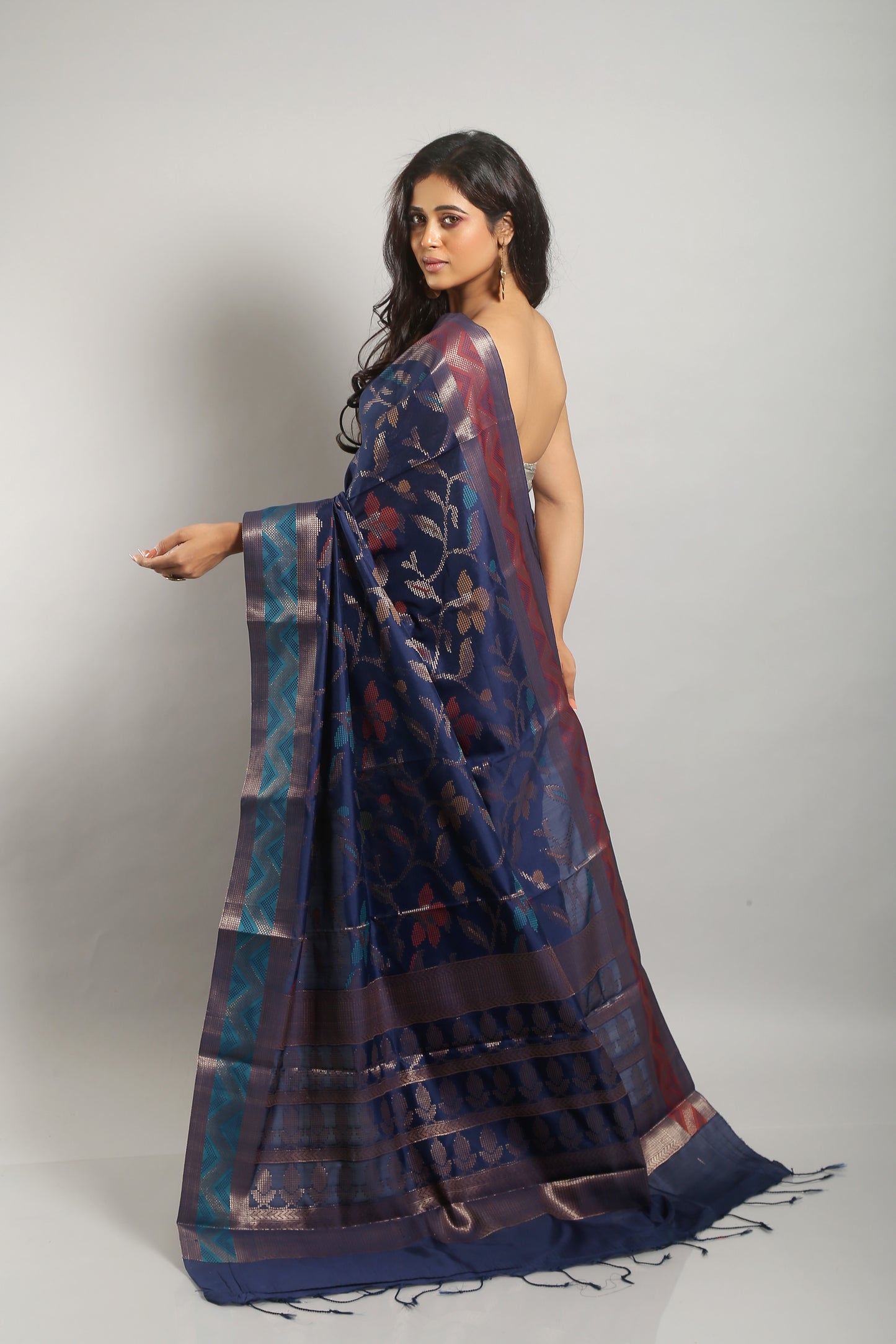 Rave Cerulean Digital Print Saree
