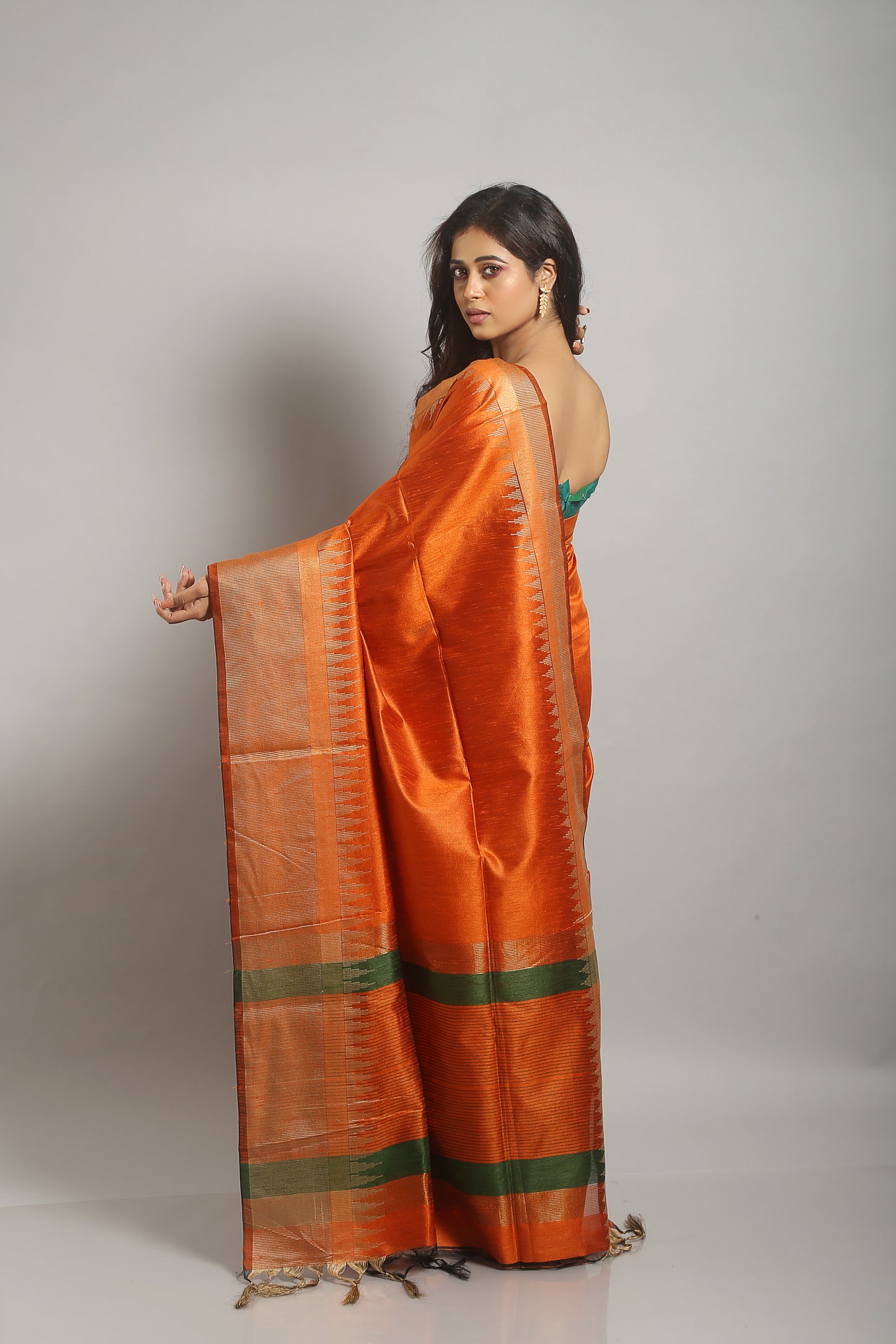 Rusty Striped Matka Silk