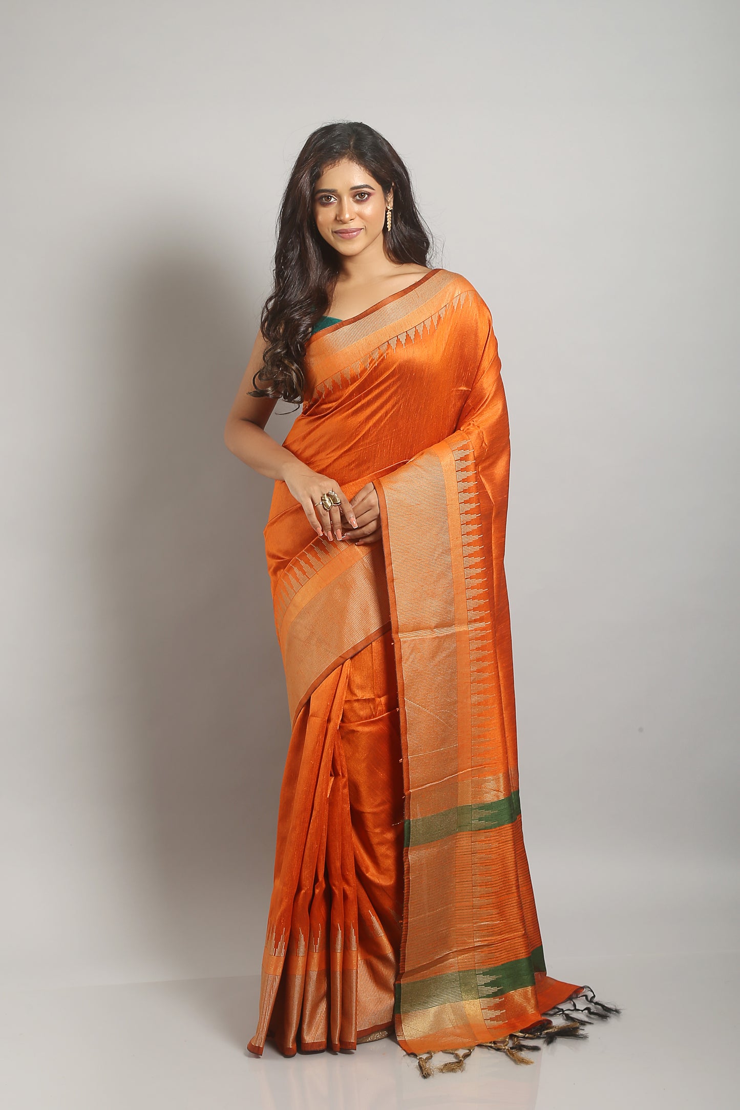 Rusty Striped Matka Silk