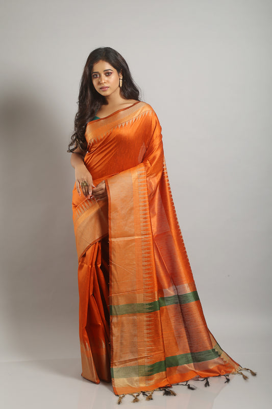 Rusty Striped Matka Silk