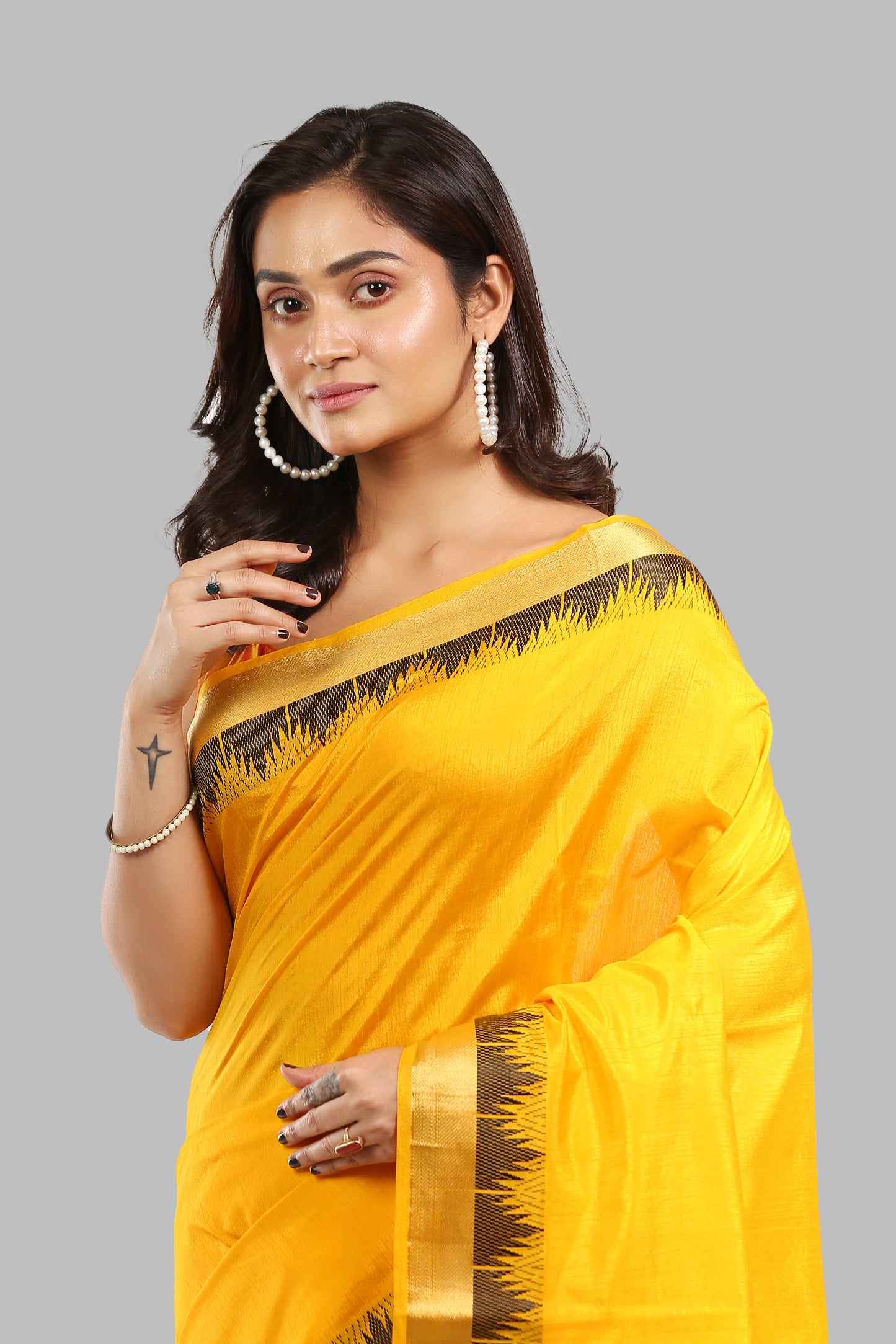 Scented Amber Raw Silk Saree