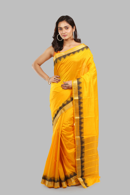 Scented Amber Raw Silk Saree