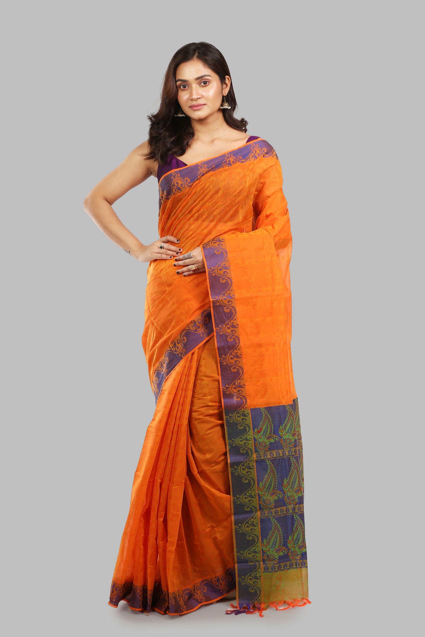 Smoggy Bevel Cotton Saree