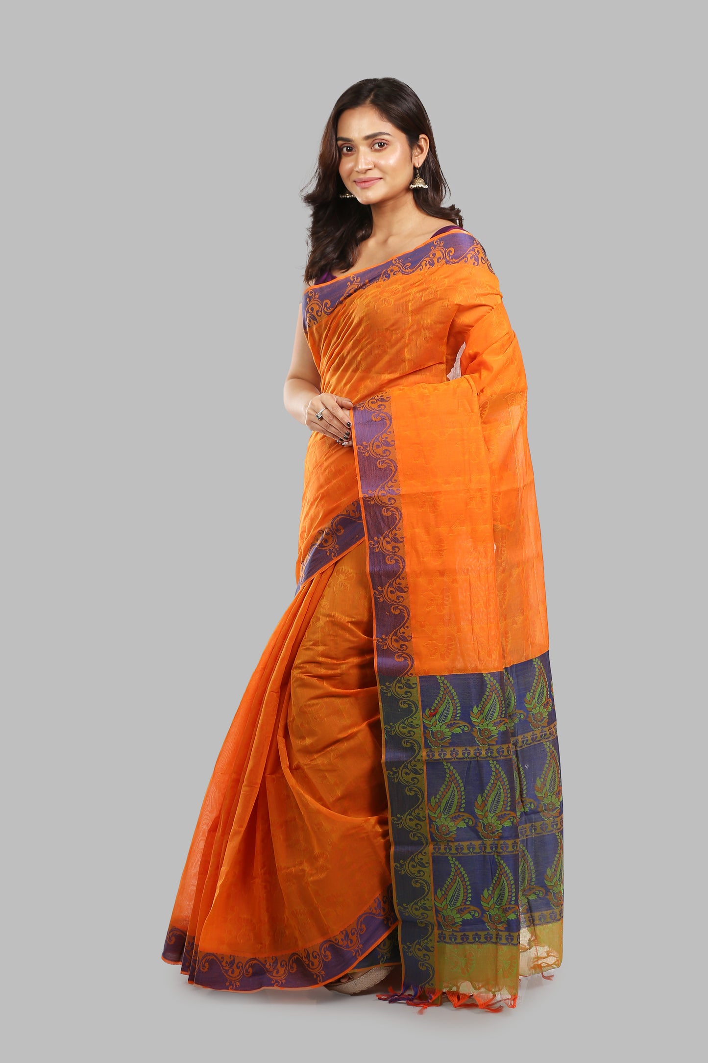 Smoggy Bevel Cotton Saree