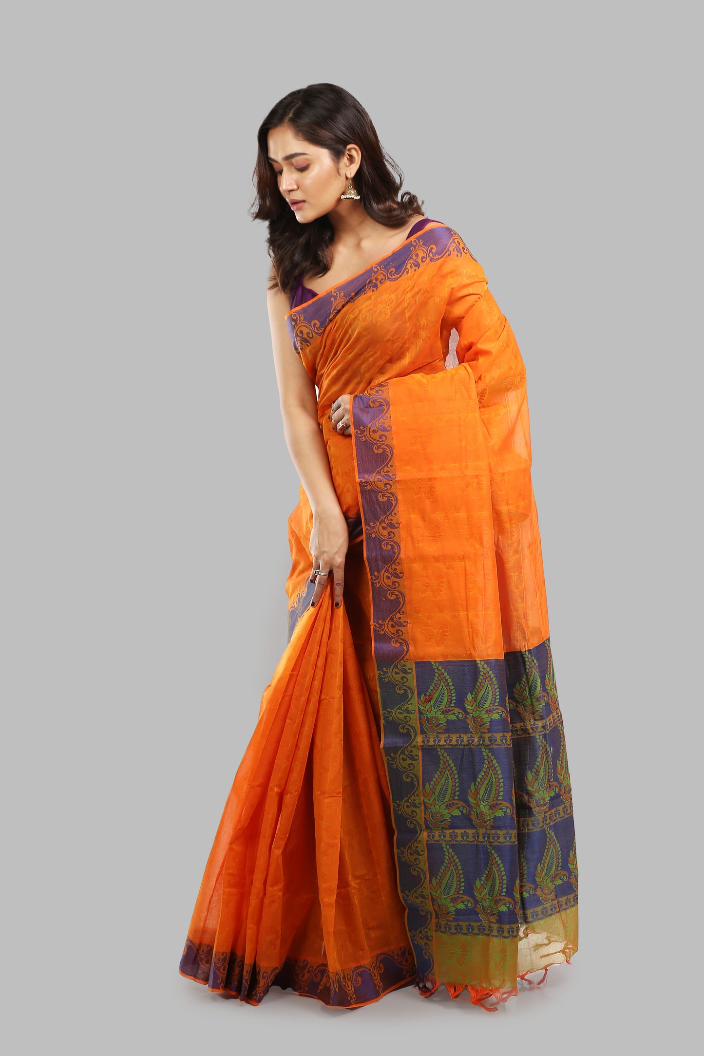 Smoggy Bevel Cotton Saree