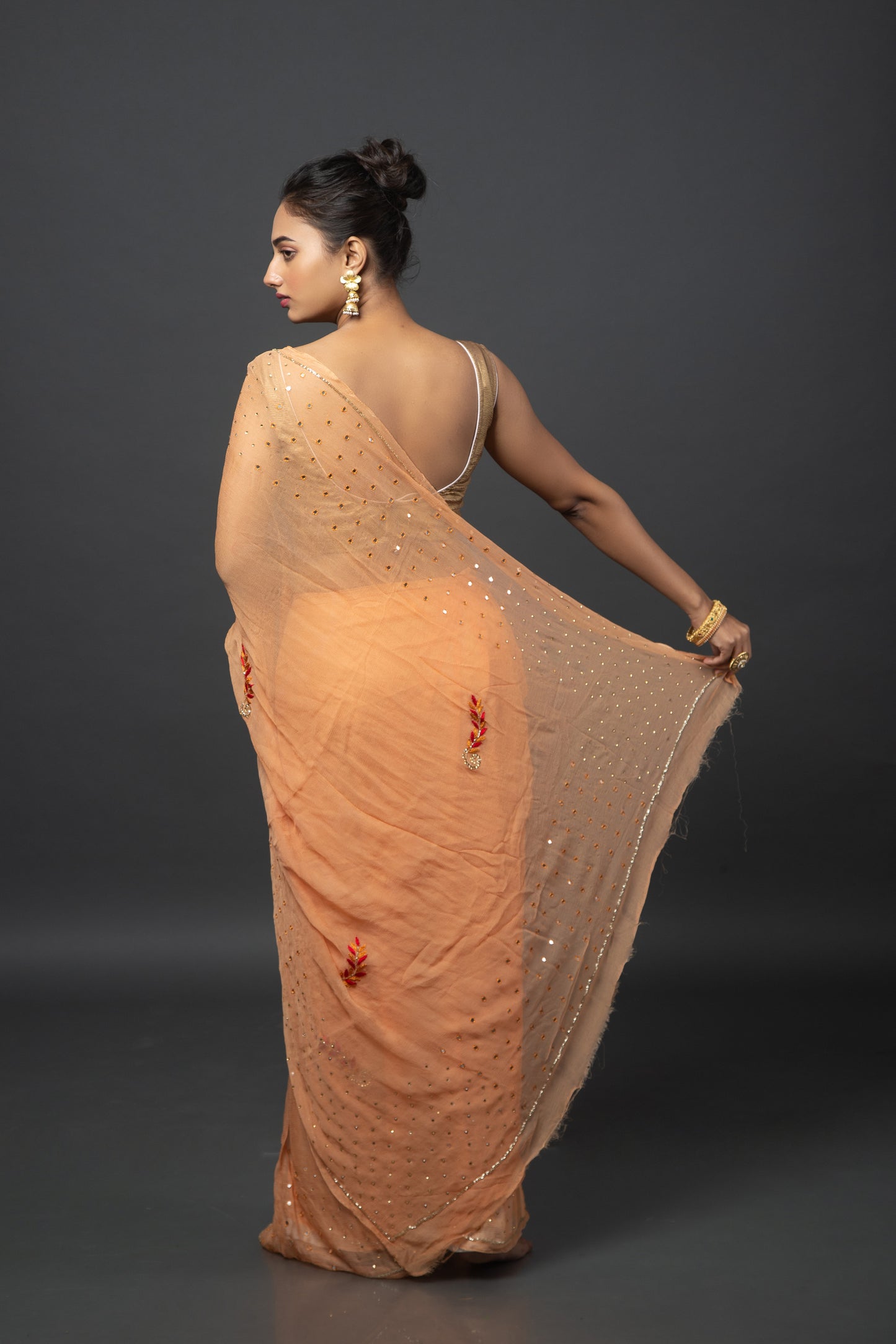 Soft Peachy Saree