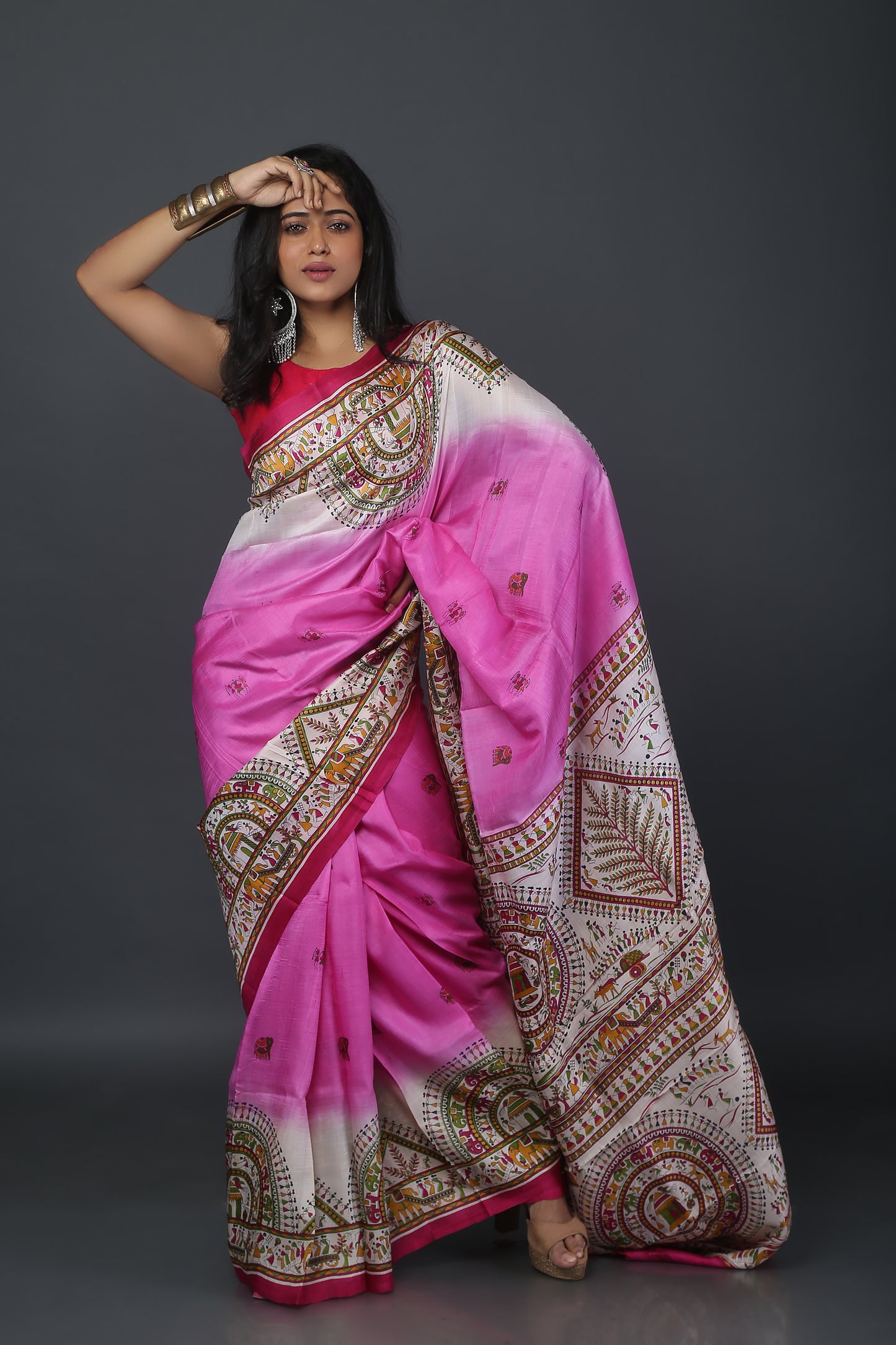 Soulful Roseate Mulberry Silk Saree