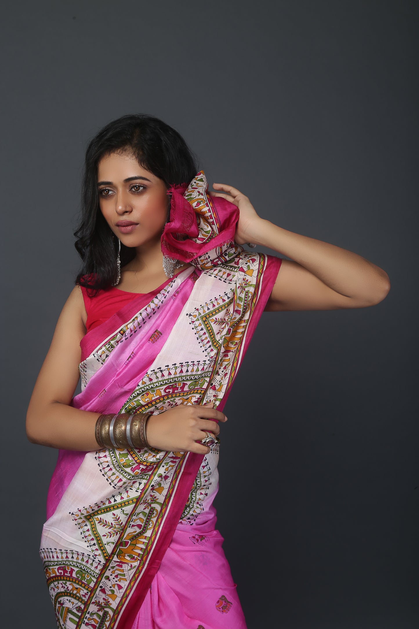 Soulful Roseate Mulberry Silk Saree