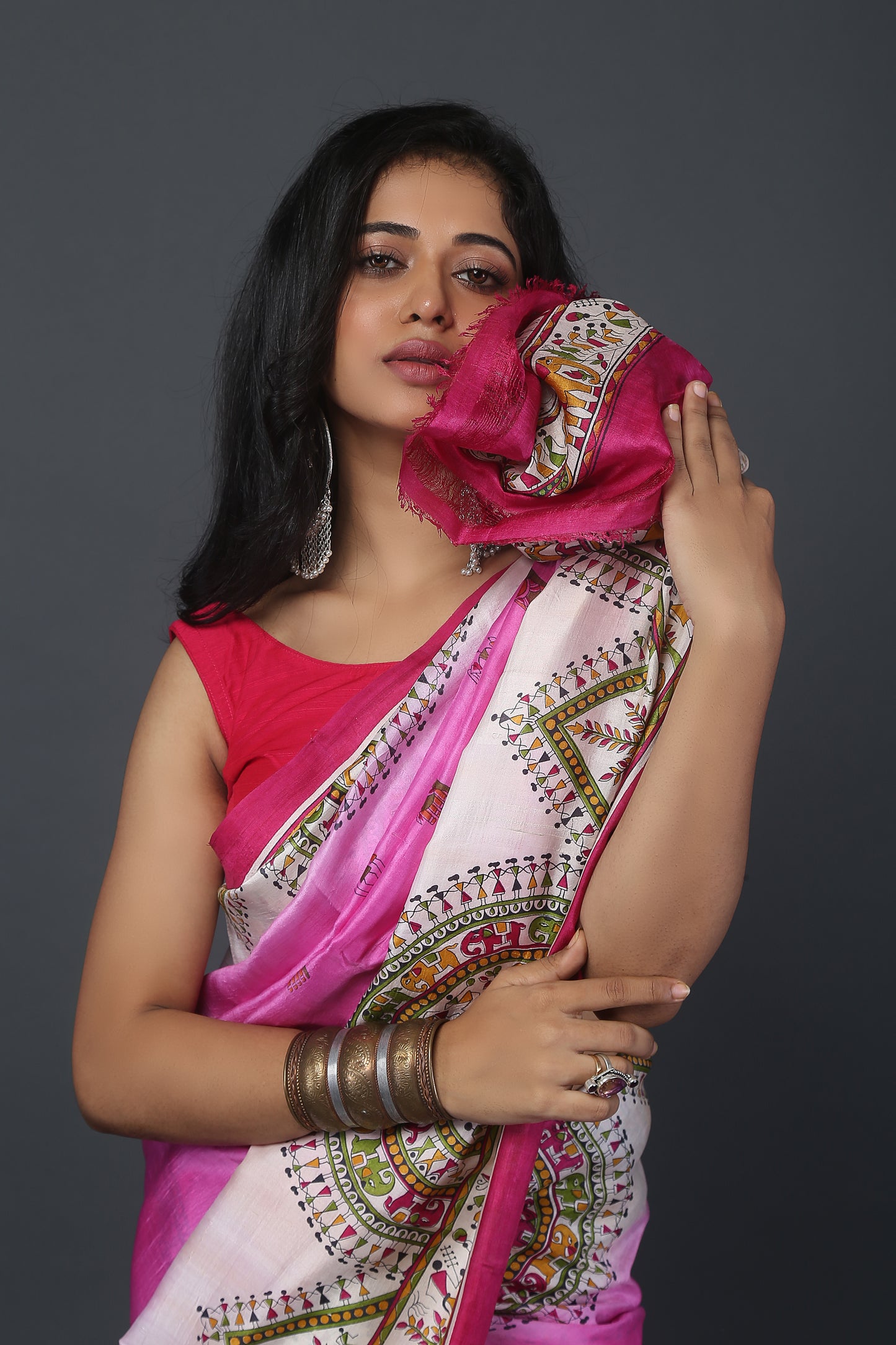 Soulful Roseate Mulberry Silk Saree
