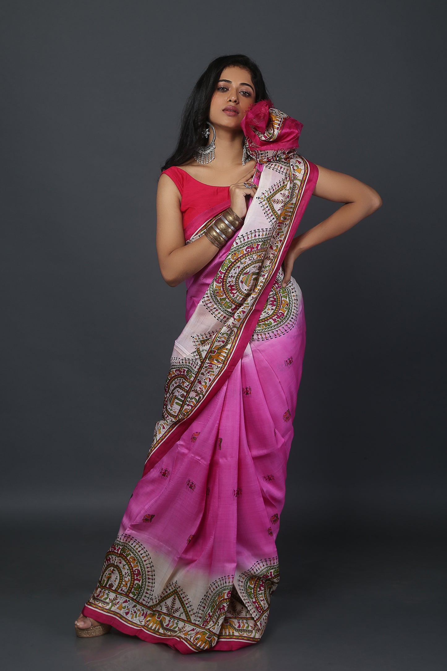 Soulful Roseate Mulberry Silk Saree