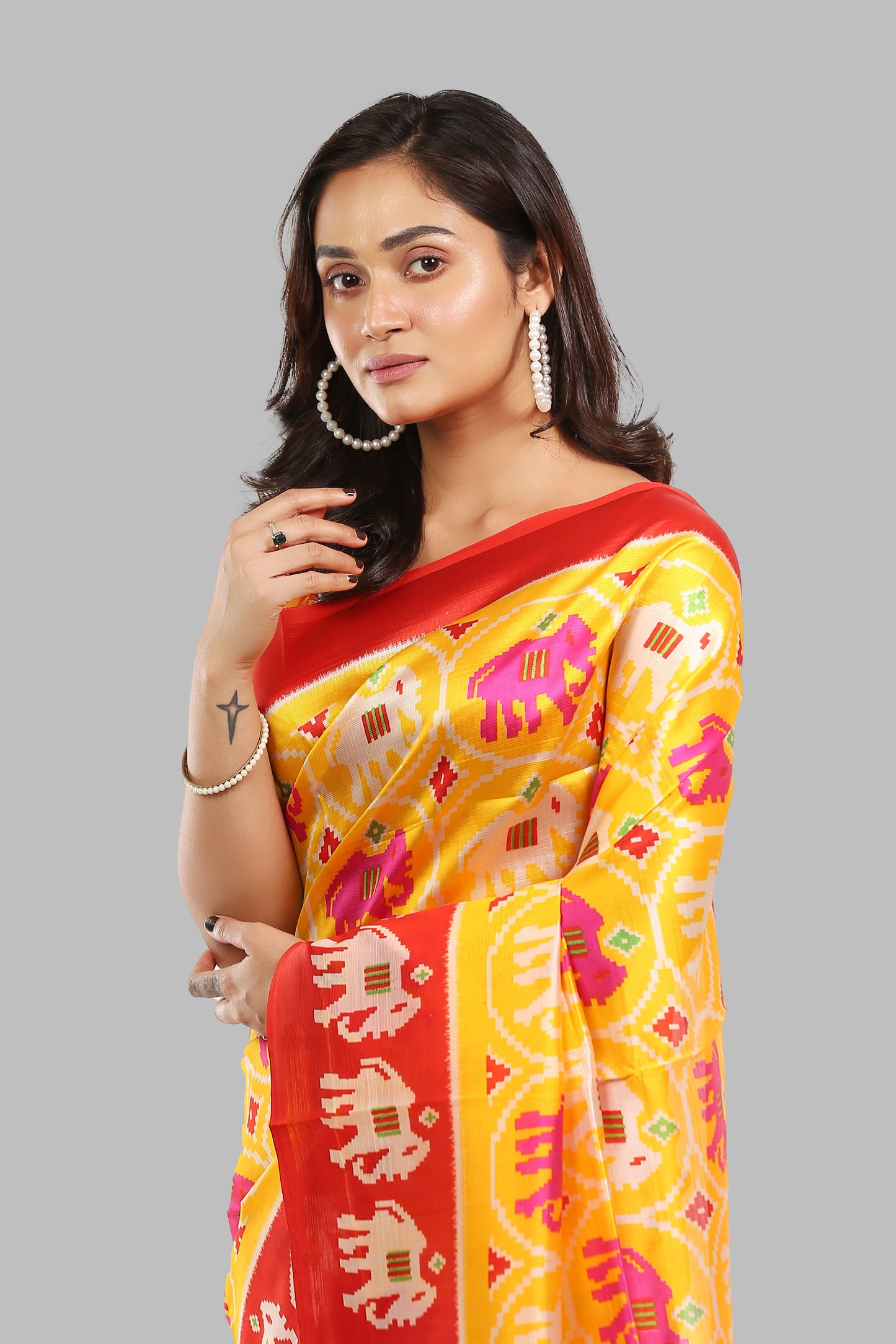 Striking Ocherous Raw Silk