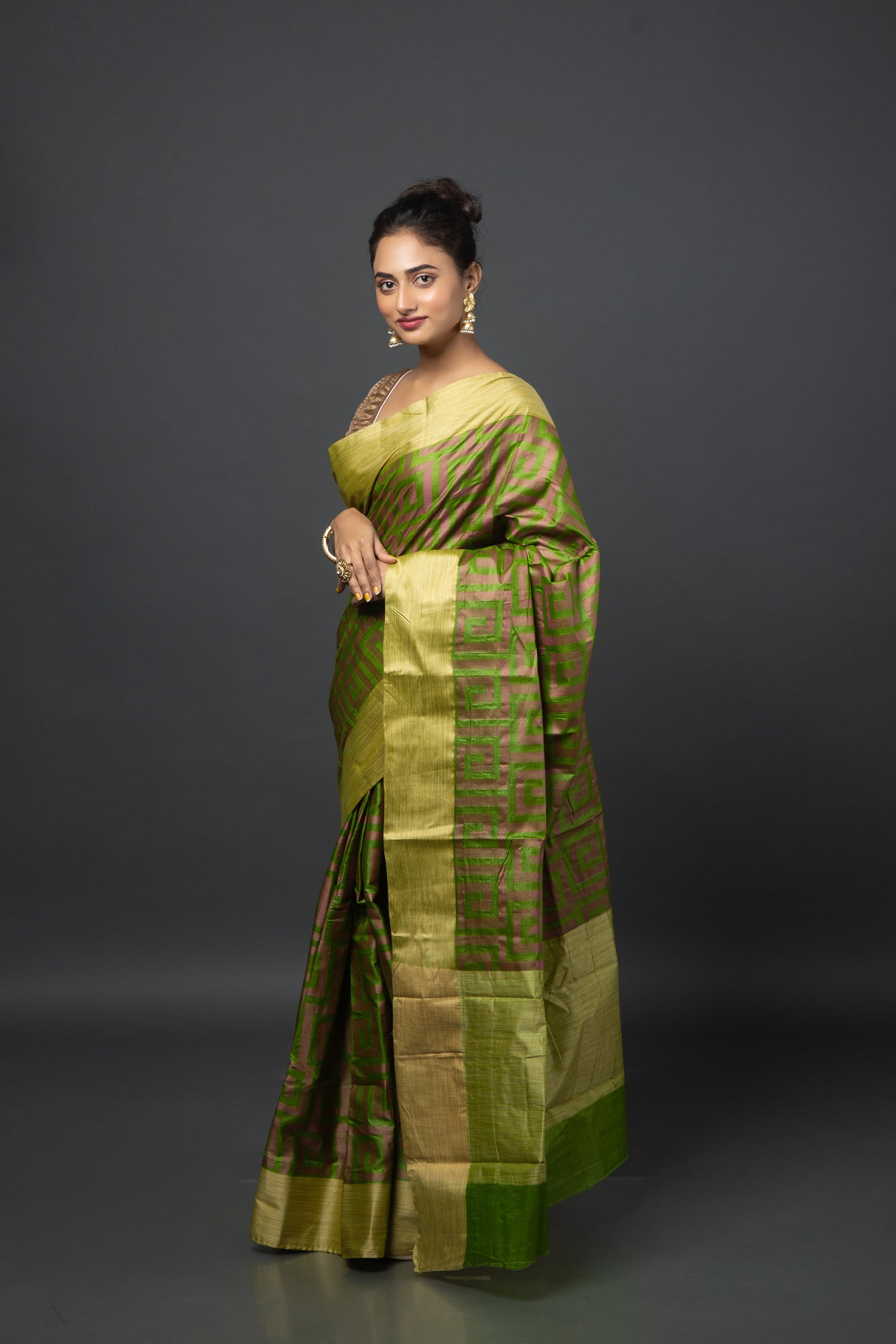 Swastik Story Tussar Silk Saree